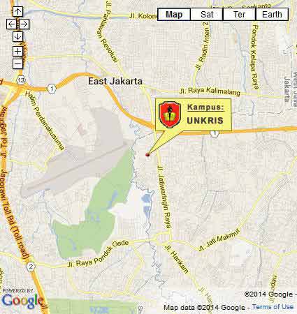 Peta dan Lokasi UNKRIS Jakarta Nomor